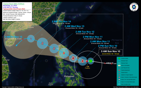 Severe Tropical Storm NIKA (TORAJI) Advisory No. 02