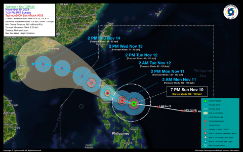 Typhoon NIKA (TORAJI) Advisory No. 03