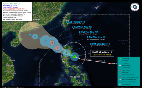 Typhoon NIKA (TORAJI) Advisory No. 04