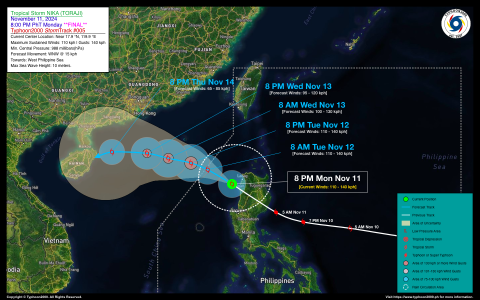 Severe Tropical Storm NIKA (TORAJI) Final Advisory