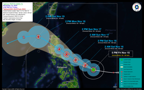 Typhoon PEPITO (MAN-YI) Advisory No. 03