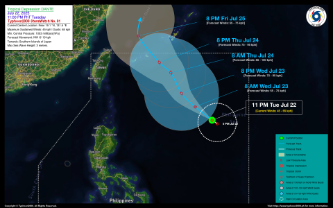 Tropical Depression DANTE StormWatch No. 01