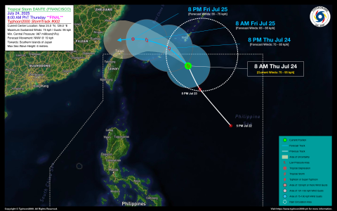 Tropical Storm DANTE (FRANCISCO) Final StormWatch
